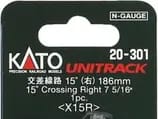 Kato 20-301 N Kreuzung rechts 15° 186mm (1 Stk.)