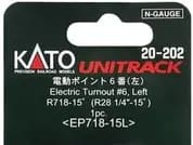 Kato 20-202 N Elektrische Weiche links R718mm 15° (1 Stk.)