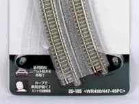 Kato 20-185 N Doppelgleis gebogen R480/447mm 45° überhöht mit Betonschwellen (2 Stk.)