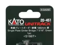 Kato 20-451 N Blechträgerbrücke gerade 186mm Grün (1 Stk.)