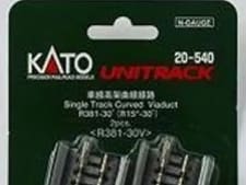 Kato 20-540 N Viadukt gebogen R381mm 30° (2 Stk.)