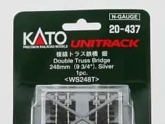 Kato 20-437 N Kastenbrücke doppelgleisig gerade 248mm Grau (1 Stk.)