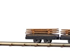 Busch 12218 ZWEI WAGEN MIT BRETTERN H0