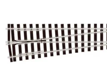 PECO SL-E792FB 1/45 TURNOUT FLAT BOTTOM L/H MEDIUM RADIUS 412MM