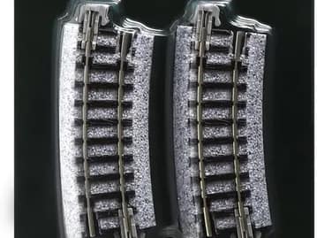 Kato 20-171 N Gleis gebogen R216mm 15° (4 Stk.)