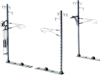 Kato 23-066-1 N Moderner Betonmast weit 1-gleisig (20 Stk.)