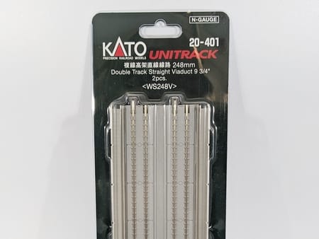 Kato 20-401 N Viadukt doppelgleisig gerade 248mm mit Plattenfahrbahn (2 Stk.)