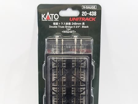 Kato 20-438 N Kastenbrücke doppelgleisig gerade 248mm Schwarz (1 Stk.)