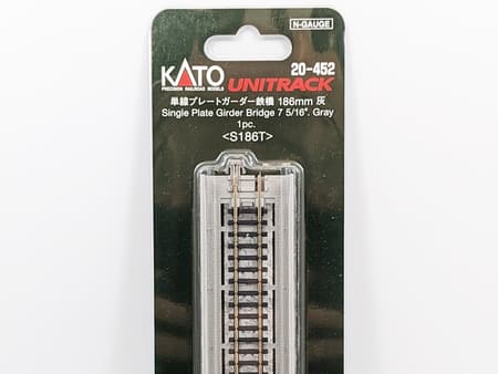 Kato 20-452 N Blechträgerbrücke gerade 186mm Grau (1 Stk.)