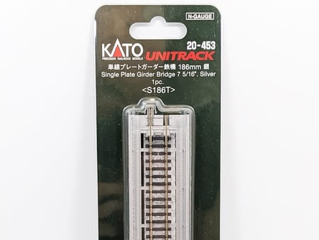 Kato 20-453 N Blechträgerbrücke gerade 186mm Silber (1 Stk.)