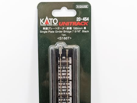 Kato 20-454 N Blechträgerbrücke gerade 186mm Schwarz (1 Stk.)