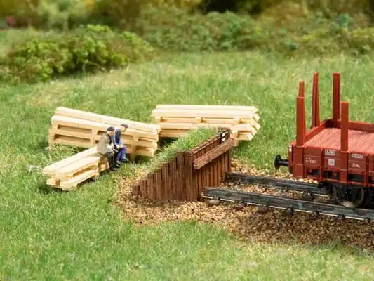 Auhagen AU44655 Buffer of stootblok, hout / Prellbock Holz N