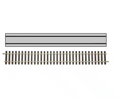 Lenz 45010 1/45 Rechte Rail G1 Lengte 44412 mm (VE 8)
