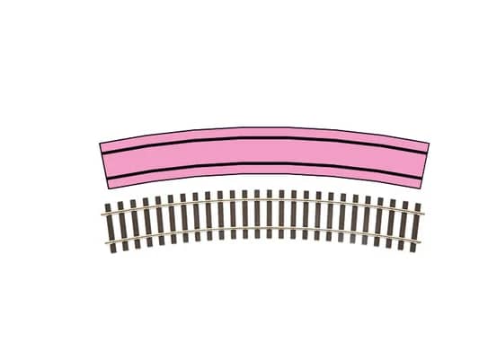 Lenz 45022 Gebogen Rail R2, Radius 1028,7 mm (VE 8)