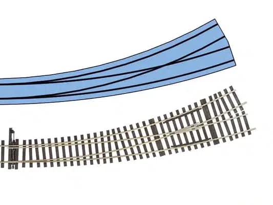 Lenz 45034 Gebogen Wissel Links