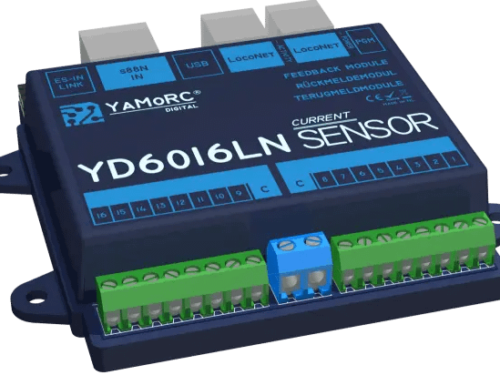 YaMoRC YD6016LN-CS Bezetmeldmodule 16x LocoNet, Stroomdetectie (CS)