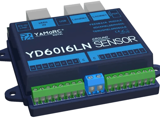 YaMoRC YD6016LN-GND Bezetmeldmodule 16x LocoNet, Massadetectie (GND)