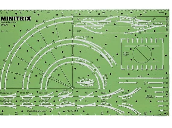 Minitrix 66600 Gleisschablone
