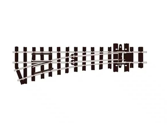 PECO SL-E492 1/76 TURNOUT IRREGULAR SLEEPER SMALL RADIUS L/H 125MM