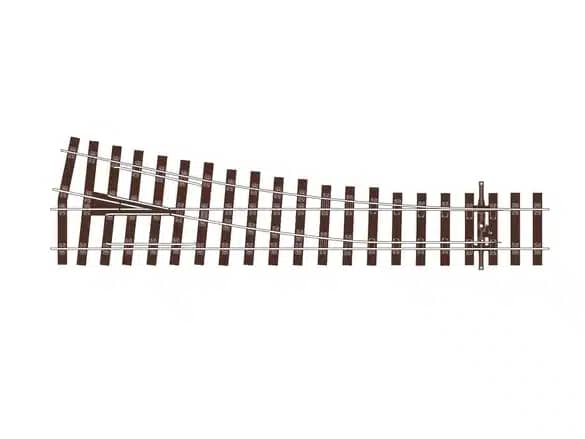 PECO SL-U1195 1/76 TURNOUT BULLHEAD MEDIUM RADIUS R/H 219MM