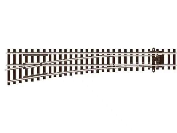 PECO SL-U1296 1/120 TURNOUT C55 MEDIUM RADIUS L/H 180MM