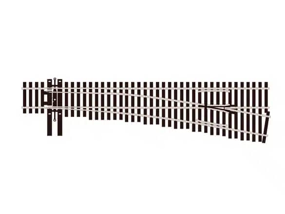 PECO SL-U7061 1/76 TURNOUT CODE 70 NO.6 R/H UNIFROG 223,5MM