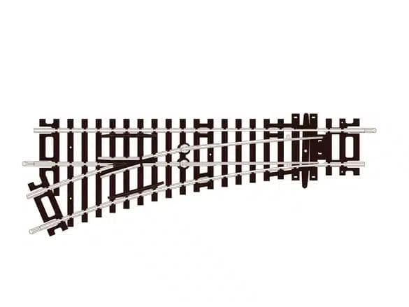 PECO ST-241 1/76 TURNOUT NO.2 RADIUS L/H 168MM