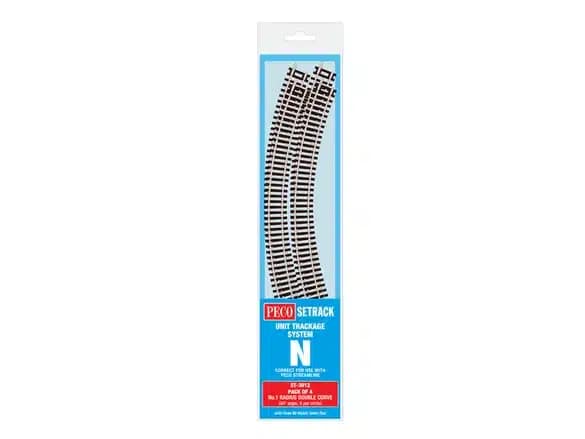 PECO ST-3012 1/160 CURVE DOUBLE NO.1 RADIUS 228MM 4 PCS.