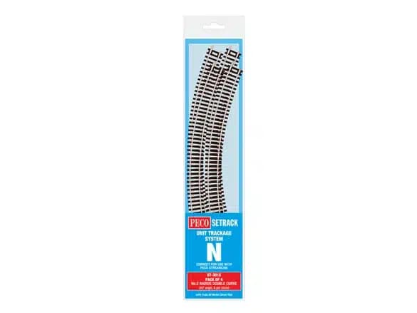 PECO ST-3015 1/160 CURVE DOUBLE NO.2 RADIUS 263.5MM 4 PCS.
