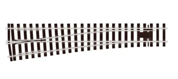 PECO SL-E792FB 1/45 TURNOUT FLAT BOTTOM L/H MEDIUM RADIUS 412MM