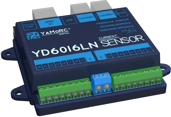 YaMoRC YD6016LN-CS Bezetmeldmodule 16x LocoNet, Stroomdetectie (CS)