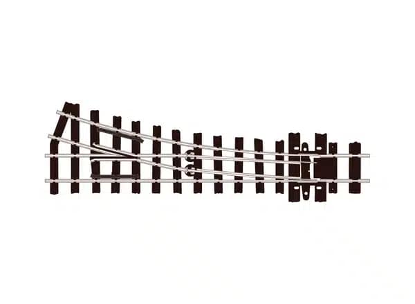 PECO SL-E491 1/76 TURNOUT IRREGULAR SLEEPER SMALL RADIUS R/H 125MM