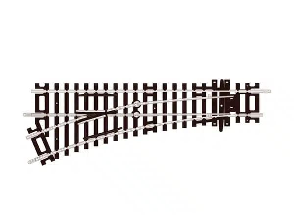 PECO ST-241 1/76 TURNOUT NO.2 RADIUS L/H 168MM 1 PECO ST-241 1/76 TURNOUT NO.2 RADIUS L/H 168MM