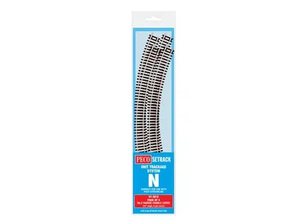 PECO ST-3015 1/160 CURVE DOUBLE NO.2 RADIUS 263.5MM 4 PCS.
