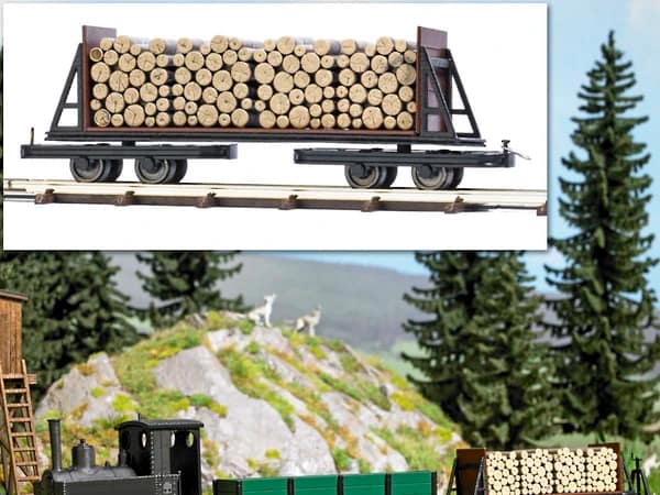 Busch 12247 FLACHWAGEN MIT HOLZLADUNG H0