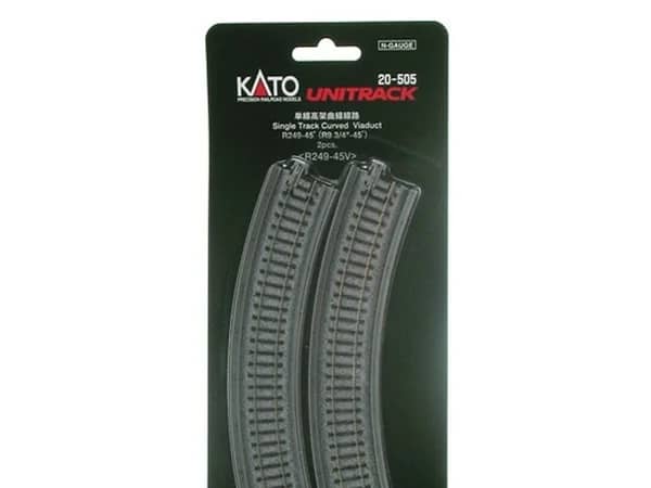 Kato 20-505 N Viadukt gebogen R249mm 45° (2 Stk.)