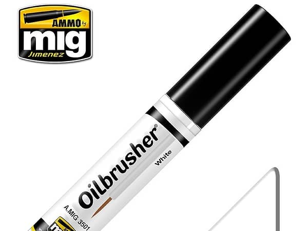 AMMO MIG - MIG3501 OILBRUSHER WHITE JAR 10ML