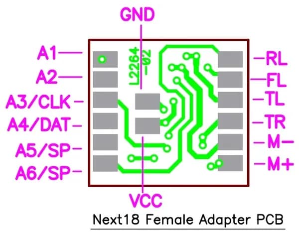 Train-O-Matic 02020108 Next18 FEMALE ADAPTER BOARD Type 2 - Afbeelding 2