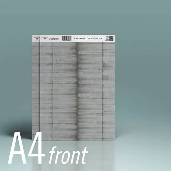 Modeltex Betonnen Keerwand 01 : Graffiti - A4 N 1:160