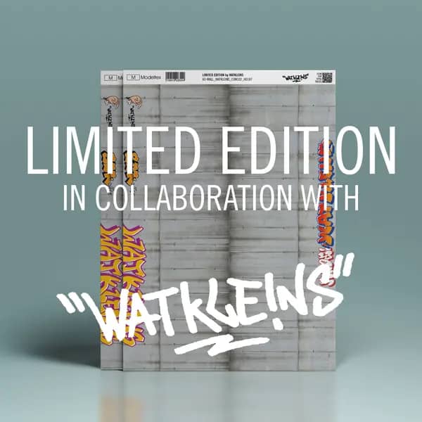 Modeltex : Limited Edition by Wat Kleins - Betonnen Keerwand A3 H0 1:87