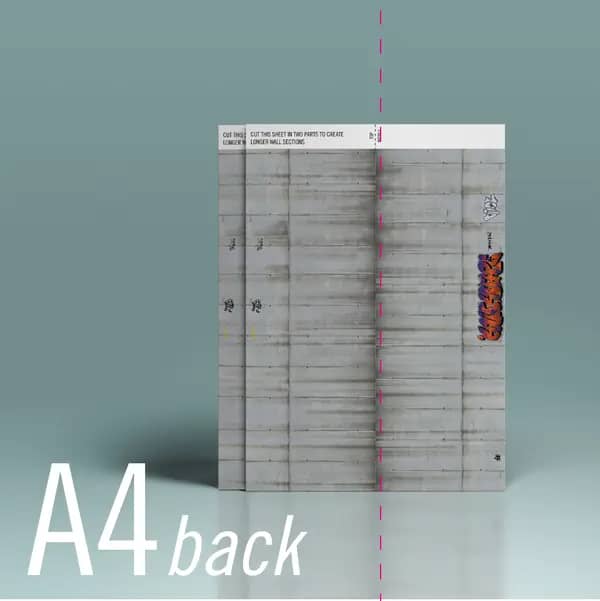 Modeltex Betonnen Keerwand 02 : Weathered met grafitti - A4 N 1:160 1 Modeltex Betonnen Keerwand 02 : Weathered met grafitti - A4 N 1:160