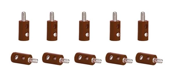 Viessmann 6873 Querlochstecker braun, 10 Stu