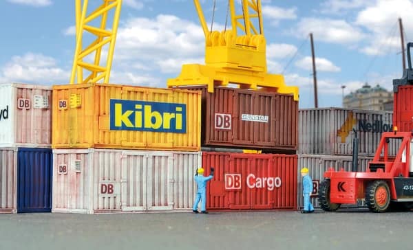 Kibri 10924 H0 20-Fuss-Container, 6 Stuec