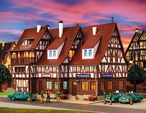 Vollmer 43693 H0 Rathaus, Polizeiwache en
