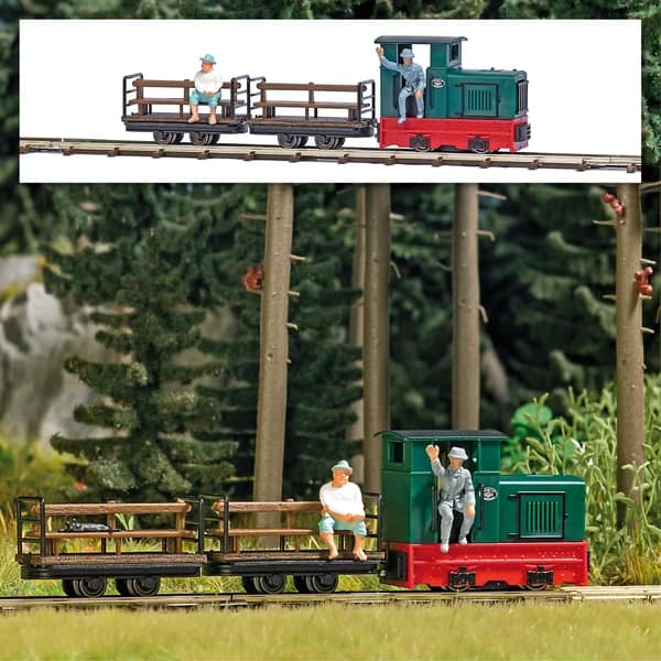 Busch 12015 FELDBAHN START-SET PERSONENTRANSPORT H0