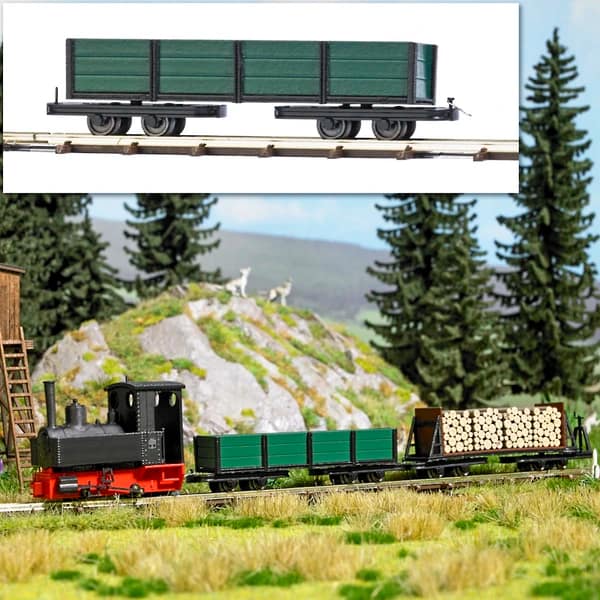Busch 12246 FLACHWAGEN MIT BORDWAND H0